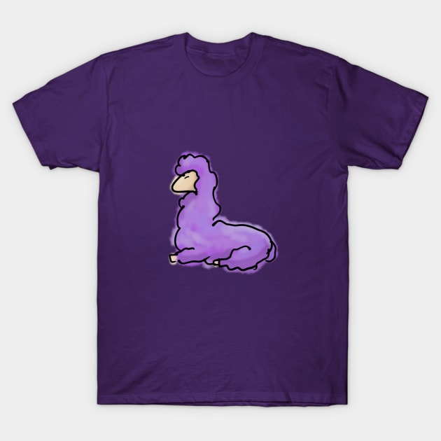 Purple Alpaca T-Shirt by ranchdressing